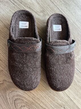 NEW Earth Origins Janet felt slip-on clogs size 6 women’s shoes in brown